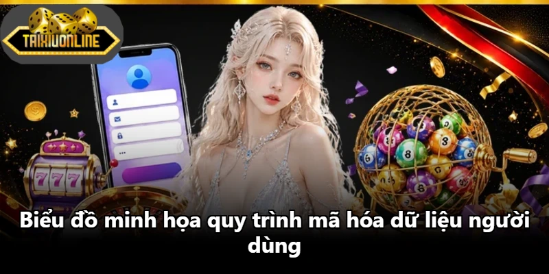 Biểu đồ minh họa quy trình mã hóa dữ liệu người dùng