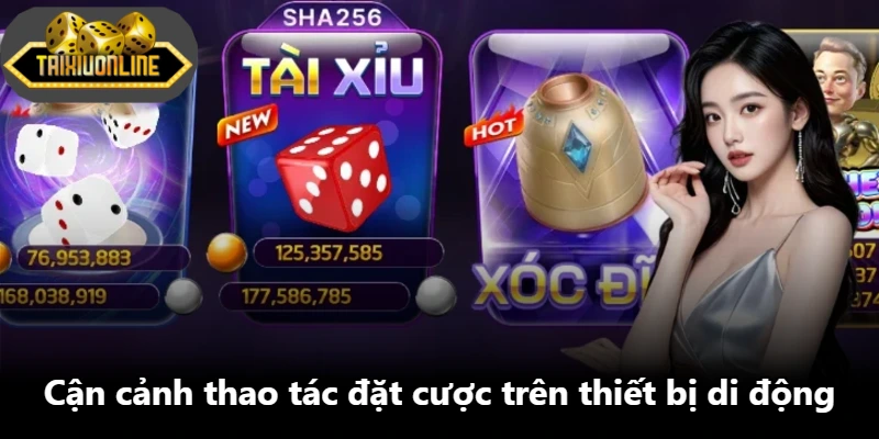 Cận cảnh thao tác đặt cược trên thiết bị di động